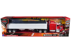 Kenworth W900 Grain Truck Red and White "Long Haul Truckers" Series 1/32 Diecast Model by New Ray