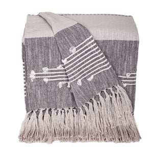 Premium Cotton Slub Throw with Tassels from Parkland Collection