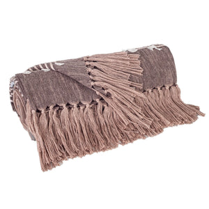 Premium Cotton Slub Throw from Parkland Collection with Tassels