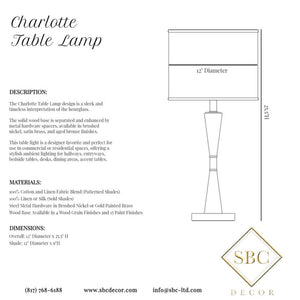 CHARLOTTE TABLE LAMP