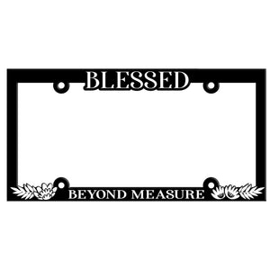 License Plate Frame Blessed Beyond