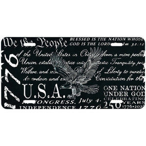 License Plate Eagle Bless Is The Metal