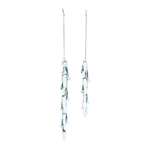 Melted Glass Icicle Drop Ornament