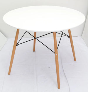 Wood Round Top Dining Table