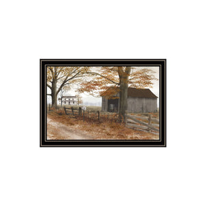 Set Of Two Old Country Road Black Framed Wall Art