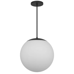Black And White Frosted LED Dimmable Outdoor Hanging Light With Black Shades