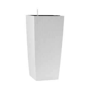30" X 15" White Recycled Plastic Rectangular Self Watering Planter Box