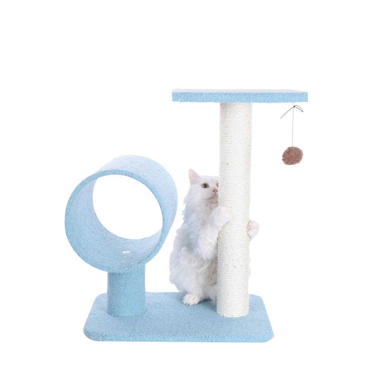 25-Inch Compact Cat Tree with Tunnel – Blue
