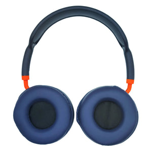 Blue & Orange Compact Soft Comfort Bluetooth Headphones