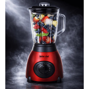 500-Watt Glass Jar Blender with Stainless Steel Base