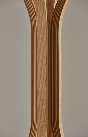 68" Natural Modern Wood Coat Tree Rack
