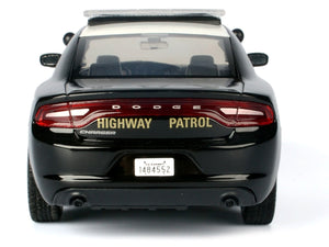 2023 Dodge Charger Pursuit Police Car "California Highway Patrol" Black and White "Law Enforcement and Public Service" Series 1/24 Diecast Model Car by Motormax