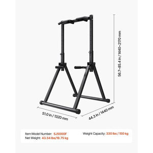 Pull Up Bar, 330LBS Capacity Portable Pullup Bar Station, Pullup Bars Free Standing with Triangular Structure & Heavy-Duty Steel Tube, 9 Level Height Adjustment Gravity Fitness for Arms, Back