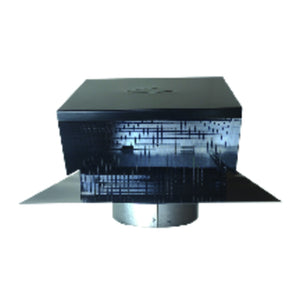 Builder's Best 012633 Black Metal Roof Vent Cap (6" Collar)