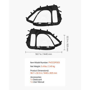 Cab Enclosure Upper Doors, Compatible with Polaris RZR XP 1000/XP Turbo 2014-2023, Soft Upper Doors, Windproof Upgraded Zipper UTV Soft Side Window Kit, Work with Side Mirrors and Windshields