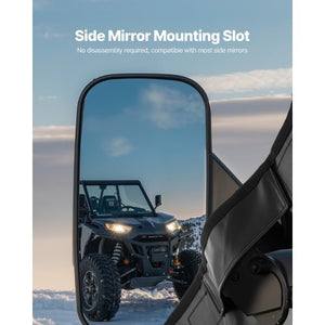 Cab Enclosure Upper Doors, Compatible with Polaris RZR XP4 1000/Turbo 2014-2023, Soft Upper Doors, Windproof Upgraded Zipper UTV Soft Side Window Kit, Work with Side Mirrors and Windshields