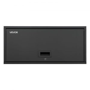 Metal Wall Cabinet, 27.56W x 12.01D x 14.02H Inch, Floating Garage Tool Cabinet with Up-Flip Door, 120 lbs Load per Shelf, Fit for Garage, Basement, Kitchen, Warehouse, Assembly Required