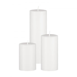 Pillar Candles and Glass Vases Set 72 Pcs, Clear Cylinder Hurricane Candle Holders for Wedding Centerpieces, Tall Vase for Table Decor, Wedding Party, Thanksgiving,White (2.56" x 4.7",5.9",7.9")