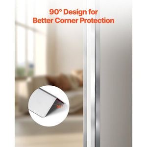Stainless Steel Wall Corner Protector, 2 x 2 x 48 inch, 10 Pack Metal Corner Guards, 304 Stainless Steel Edge Trim 90-Degree Angle for Home,Office,Commercial Wall Protection, with 3m Tape