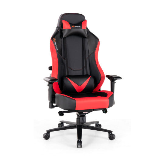 360? Swivel Computer Chair with Casters for Office Bedroom-Red