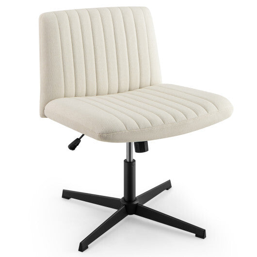 Criss Cross Legged Chair No Wheels 120? Rocking Adjustable Height-Beige