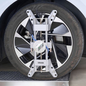 Wheel Clamp & Magnetic Adapter, 1 PCS Aluminum Alloy Wheel Alignment Tool for Precise Camber Gauge, Fits 11-25 Inch Rims, Universal Magnetic Gauge Tire Repair Tool for Car Truck SUV Motorcycle