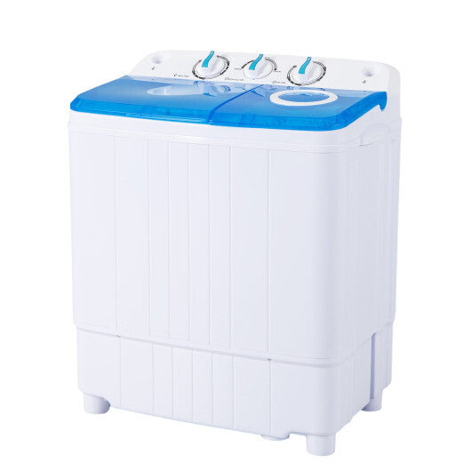 17.6 lbs Portable Washing Machine with Drain Pump-Black