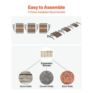 Awnings for Door Entrance, 38 x 117 in, Exterior Front Door Window Awnings with Drainage & ABS Bracket, Rain Snow Sun Protection, Overhang Polycarbonate Door Canopy for Porch Patio, Brown