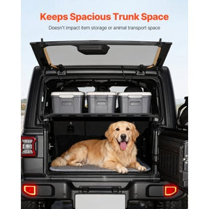Rear Trunk Cargo Rack, for 2007-2024 Jeep Wrangler JK 4-Door Hardtops, 300 lbs Capacity, Carbon Steel Basket Tray Interior Storage Luggage Carrier with Net, Shelf Stand Organizer for Camping Trip Gear, Black