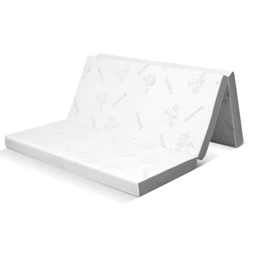 4 Inch Tri-fold Cooling Gel Memory Foam Mattress-Full Size