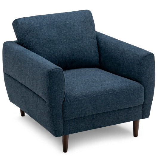Modern Upholstered Accent Chair Single Sofa Armchair-Yellow
