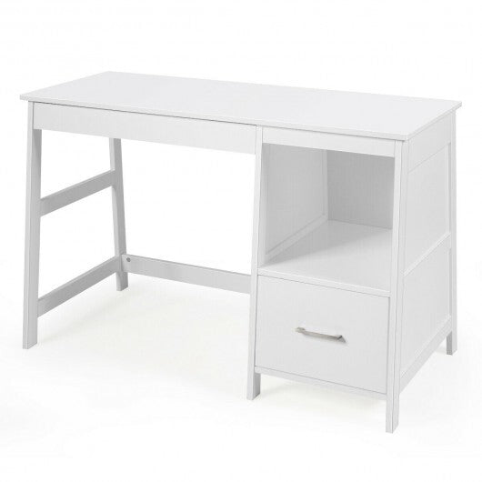 47.5 Inch Modern Home Computer Desk with 2 Storage Drawers-Black