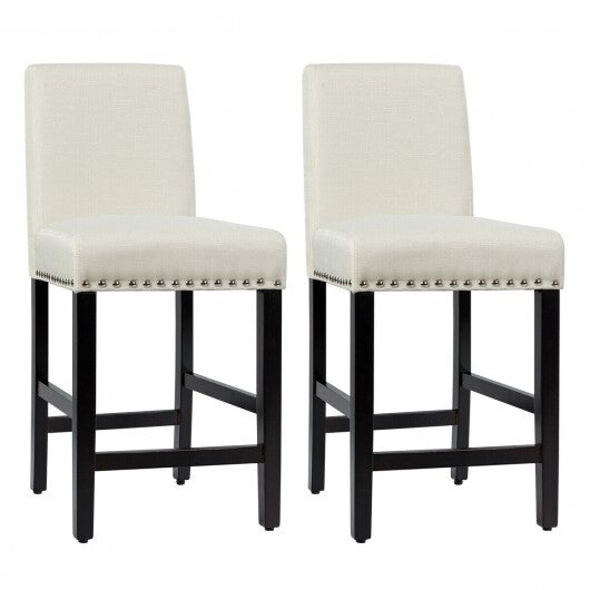 25 Inch Kitchen Chairs with Rubber Wood Legs-Gray