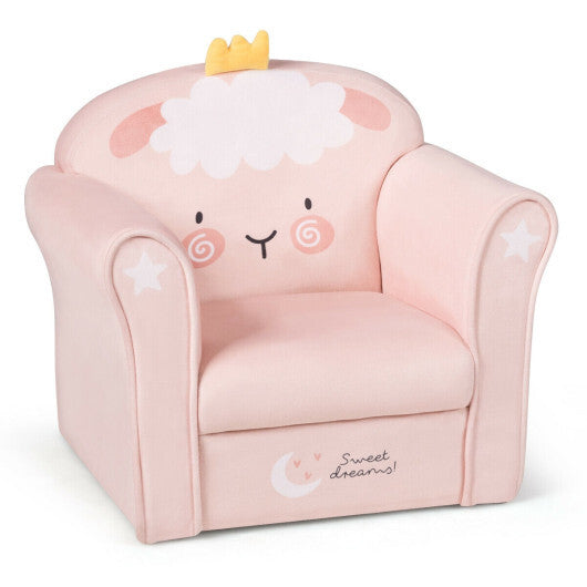 Kids Mermaid Armrest Couch Upholstered Sofa