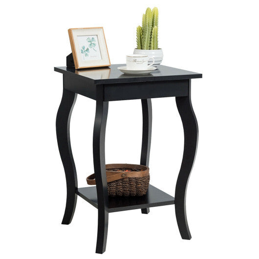Accent Sofa End Side Table-White