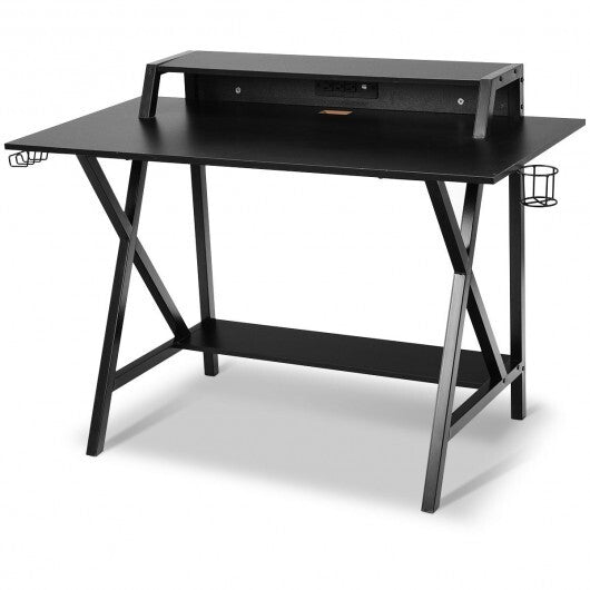 All-in-One Professional Gaming Desk with Cup and Headphone Holder