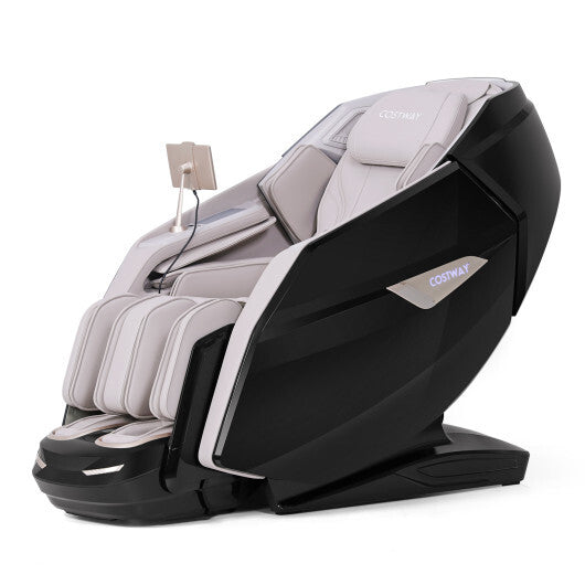 Kenzo 41-7D Dual Roller System Flexible Track Zero Gravity Full Body Massage Chair with Heart Rate Monitor and Health Detecti-Blue