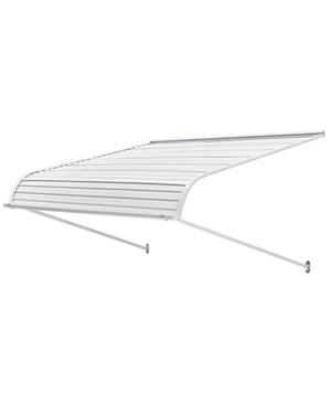Aluminum Awning 48 x 42 in, Durable Window Awning Door Canopy, Lightweight and Stable Aluminum Exterior Awnings Rain Snow Sunlight Protection for Door Entrance Windows Patio Porch