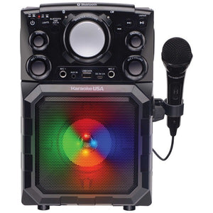 Karaoke USA GQ410 Portable MP3 Karaoke Player with Bluetooth, PA, and Built-In Battery