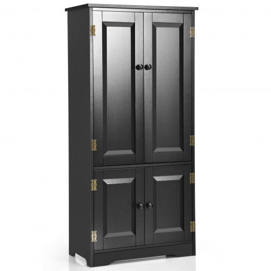 Accent Storage Cabinet Adjustable Shelves-Black
