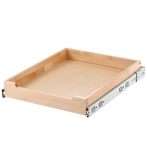 Pull Out Cabinet Organizer, 17"W x 21"D Cabinet Drawer, Soft Close Slide out Shelf, Heavy-Duty Sliding Wood Drawer, Bottom and Side Assembly Base Cabinet Organization for Kitchen Pantry Bathroom
