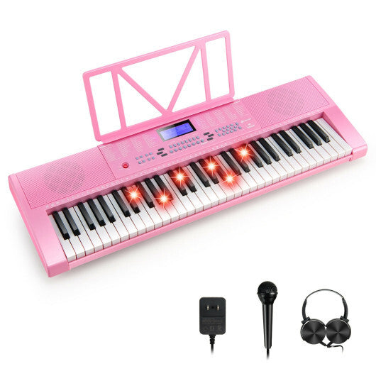 61-Key Electric Piano Keyboard for Beginner-White