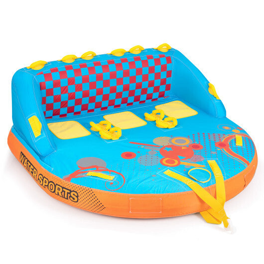 Towable Tube for Boating - 3 Rider Water Sport Towables Sofa Pull Tube with Durable Nylon Cover