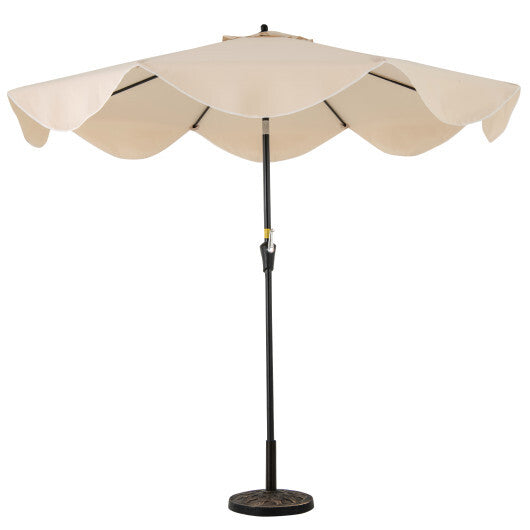 9 FT Patio Umbrella with Crank Handle and Push Button Tilt-Navy