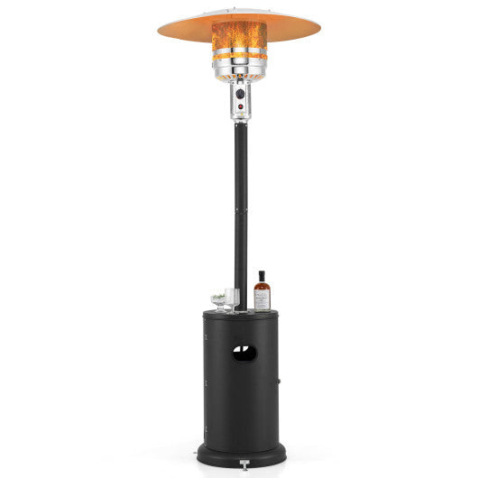 50000 BTU Propane Patio Heater with Round Table Design-Gray