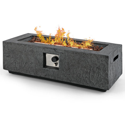 42.5 Inch 50000 BTU Fire Pit Table Set with Stainless Steel Burner
