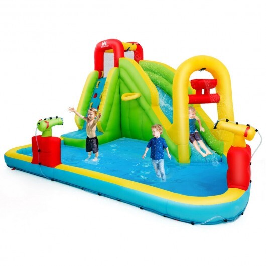 Inflatable Splash Jump Slide Water Bounce without Blower