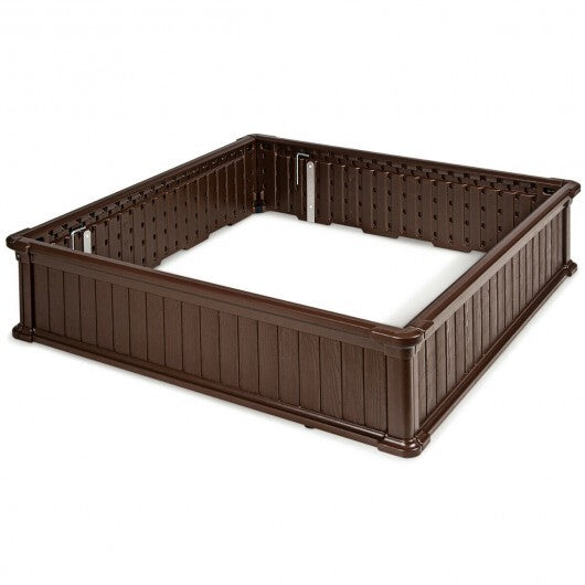 48 Inch Raised Garden Bed Planter for Flower Vegetables Patio-White