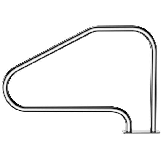 48 x 34 Inch Swimming Pool Handrail 316 Stainless Steel Pool Stair Rail with Grip Cover