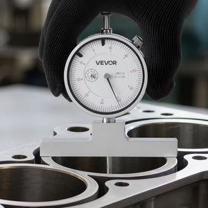 Depth Gauge, Depth Micrometer 0-22 inch Measuring Range, 0.001" Resolution, with 4 Anvils & 6 Standard Rods, Precision Easy to Read Mechanical Tool for Measuring Groove, Step, Hole